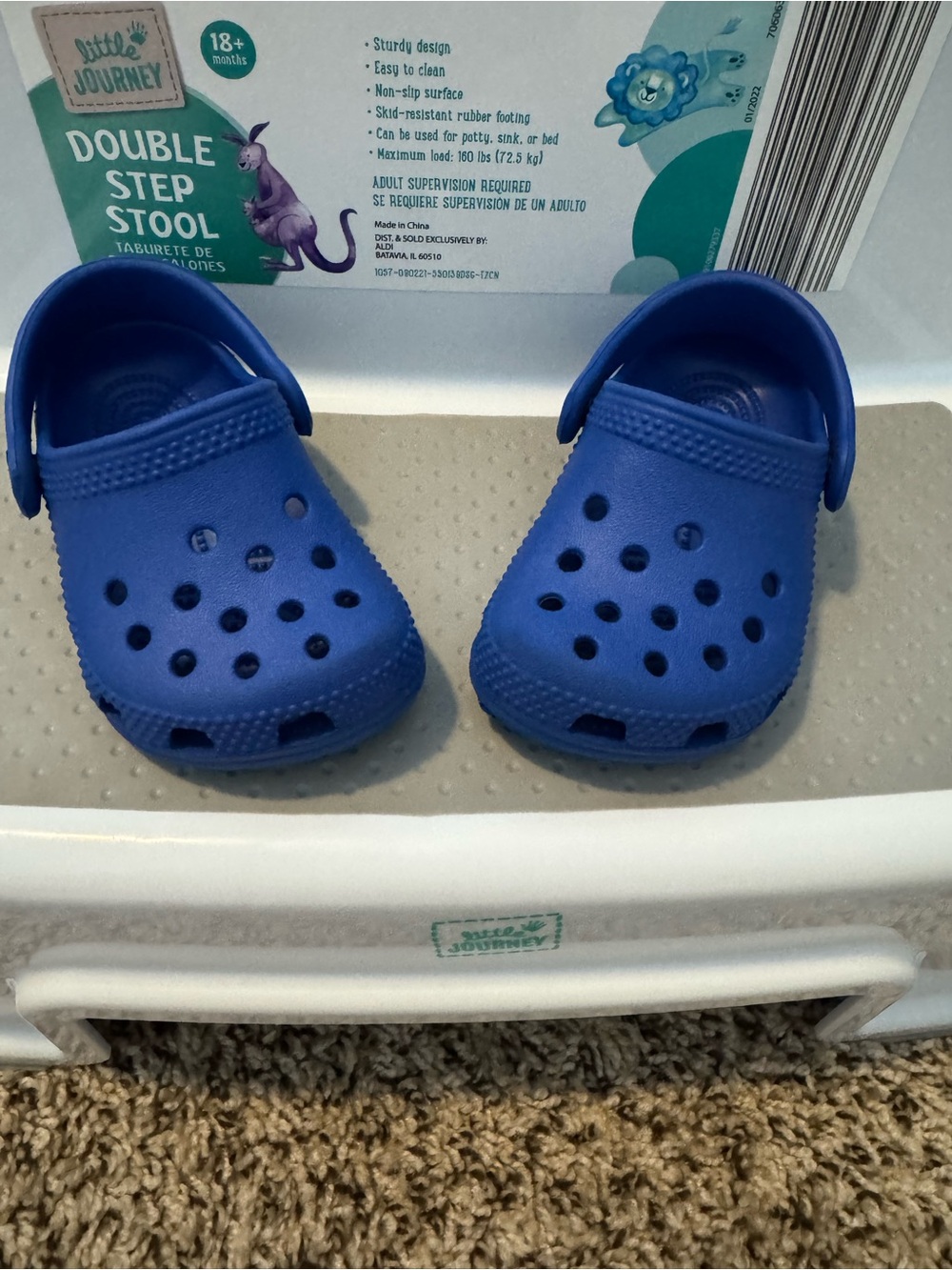 Kids Blue Croc Sandals -